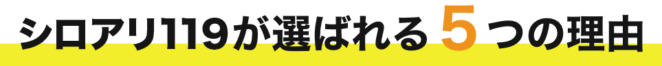 シロアリ119が選ばれる５つの理由